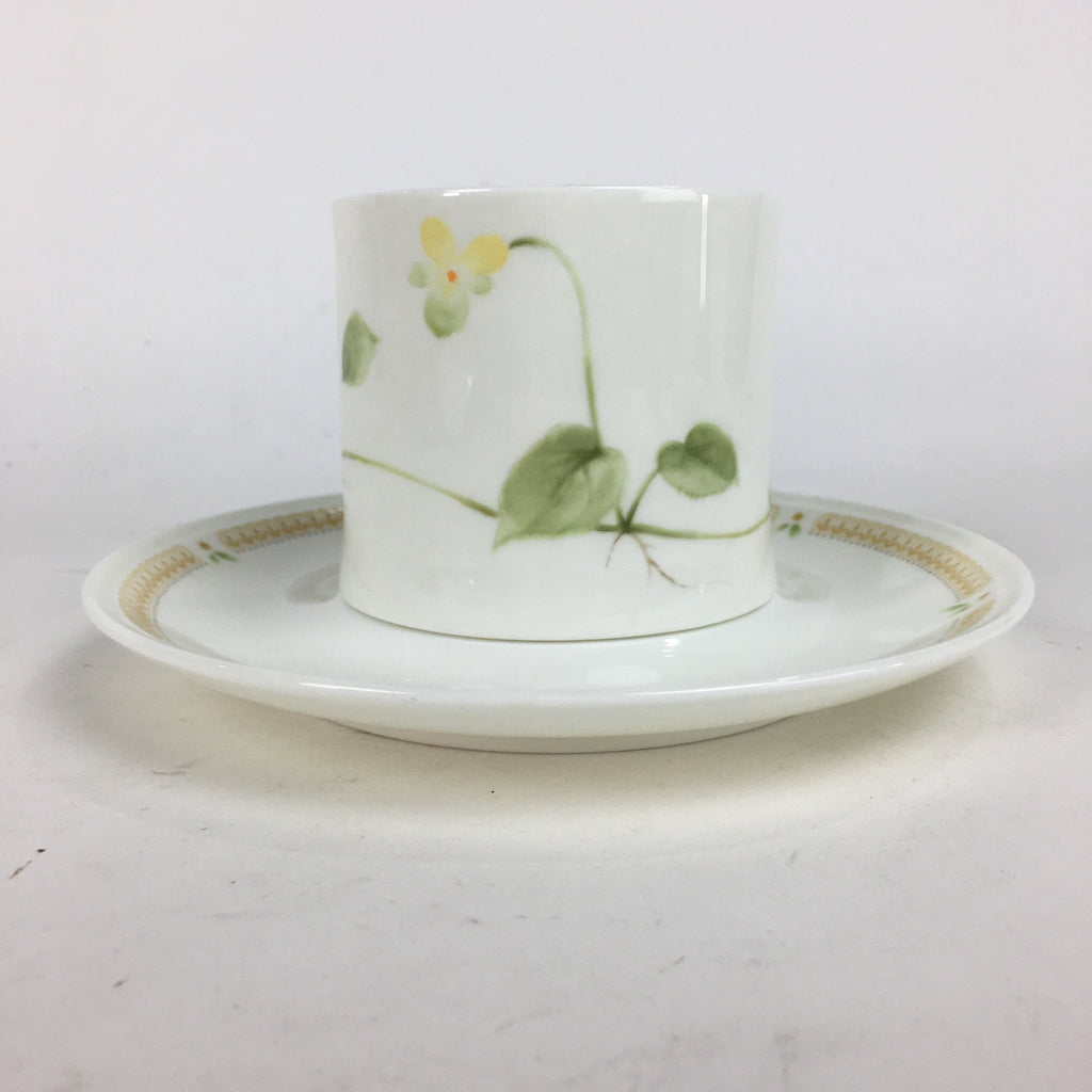 Japanese Porcelain Teacup Mug Saucer Set Vtg Narumi Bone China Flower PP680