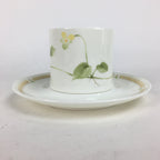 Japanese Porcelain Teacup Mug Saucer Set Vtg Narumi Bone China Flower PP680