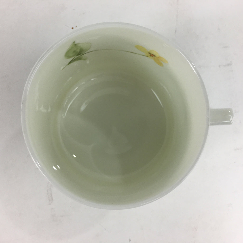 Japanese Porcelain Teacup Mug Saucer Set Vtg Narumi Bone China Flower PP680