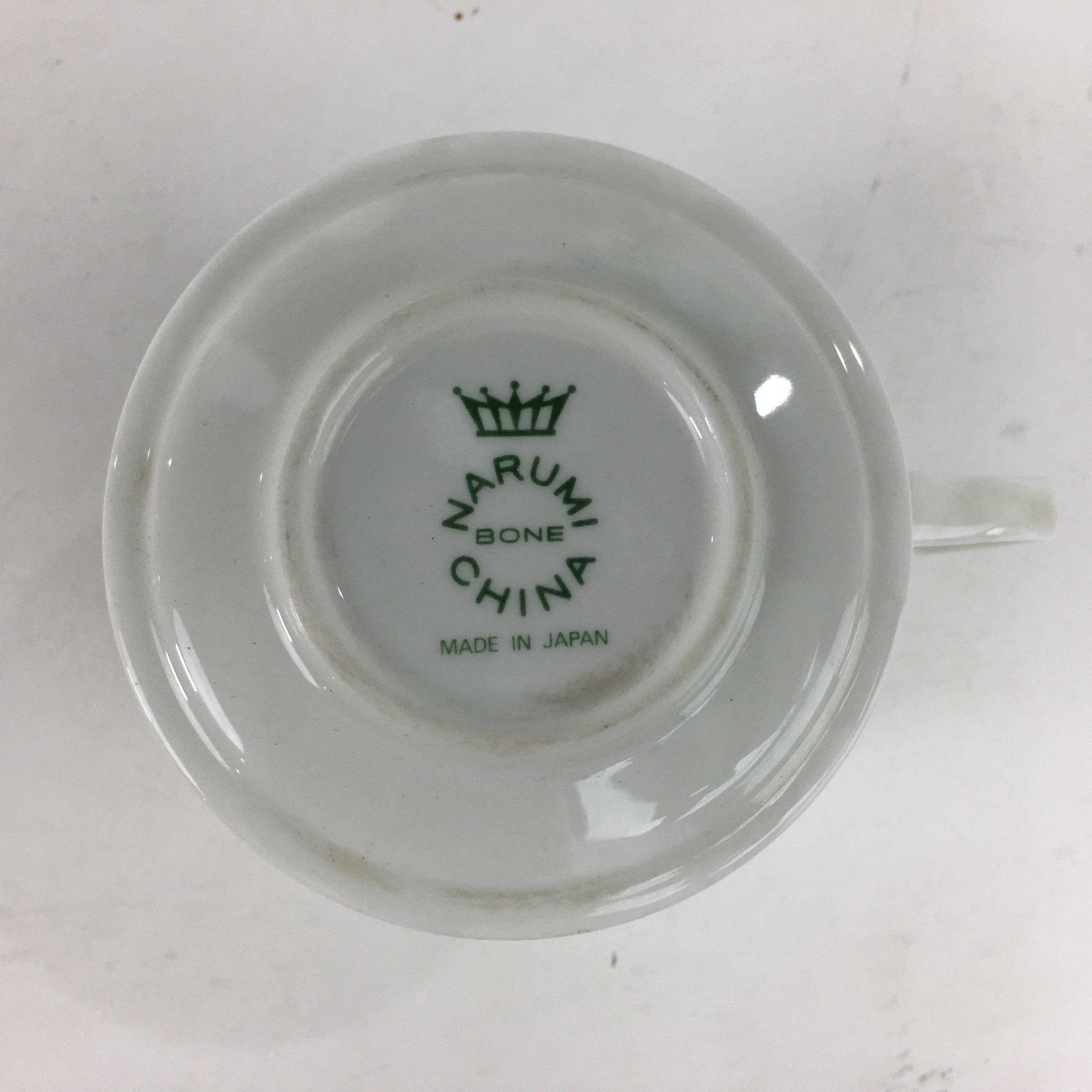 Japanese Porcelain Teacup Mug Saucer Set Vtg Narumi Bone China Flower PP680