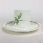 Japanese Porcelain Teacup Mug Saucer Set Vtg Narumi Bone China Flower PP681