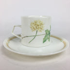 Japanese Porcelain Teacup Mug Saucer Set Vtg Narumi Bone China Flower PP681