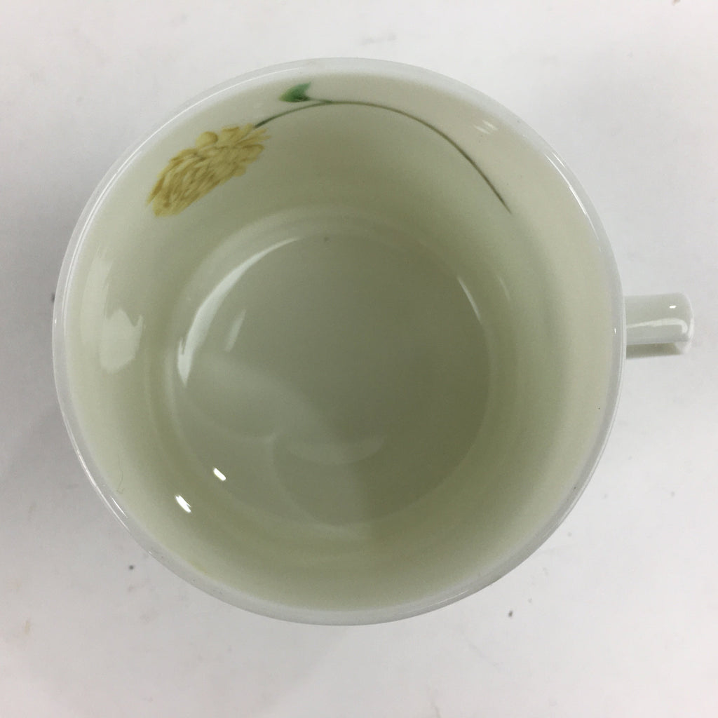 Japanese Porcelain Teacup Mug Saucer Set Vtg Narumi Bone China Flower PP681
