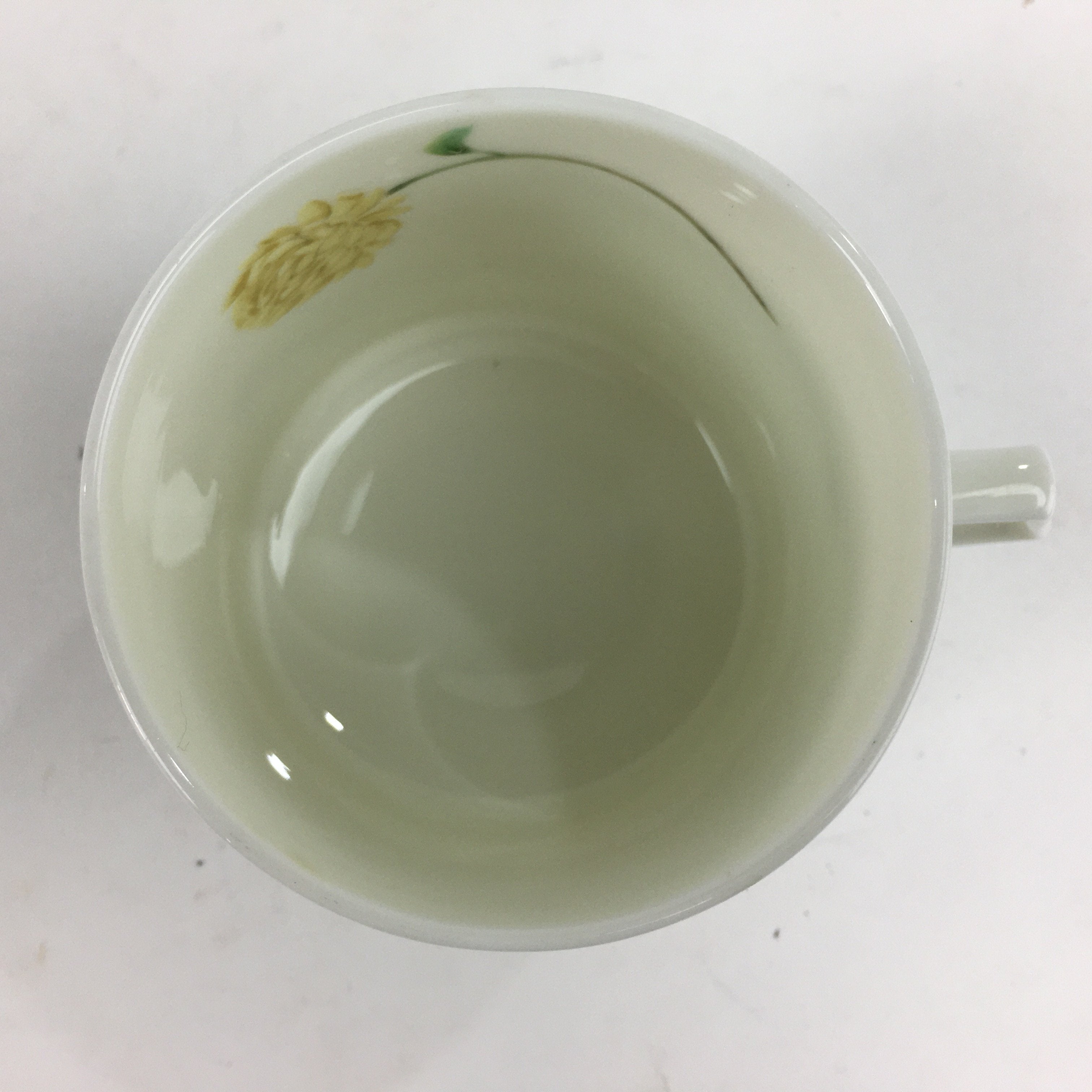 Japanese Porcelain Teacup Mug Saucer Set Vtg Narumi Bone China Flower PP681