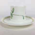 Japanese Porcelain Teacup Mug Saucer Set Vtg Narumi Bone China Flower PP682