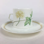 Japanese Porcelain Teacup Mug Saucer Set Vtg Narumi Bone China Flower PP682