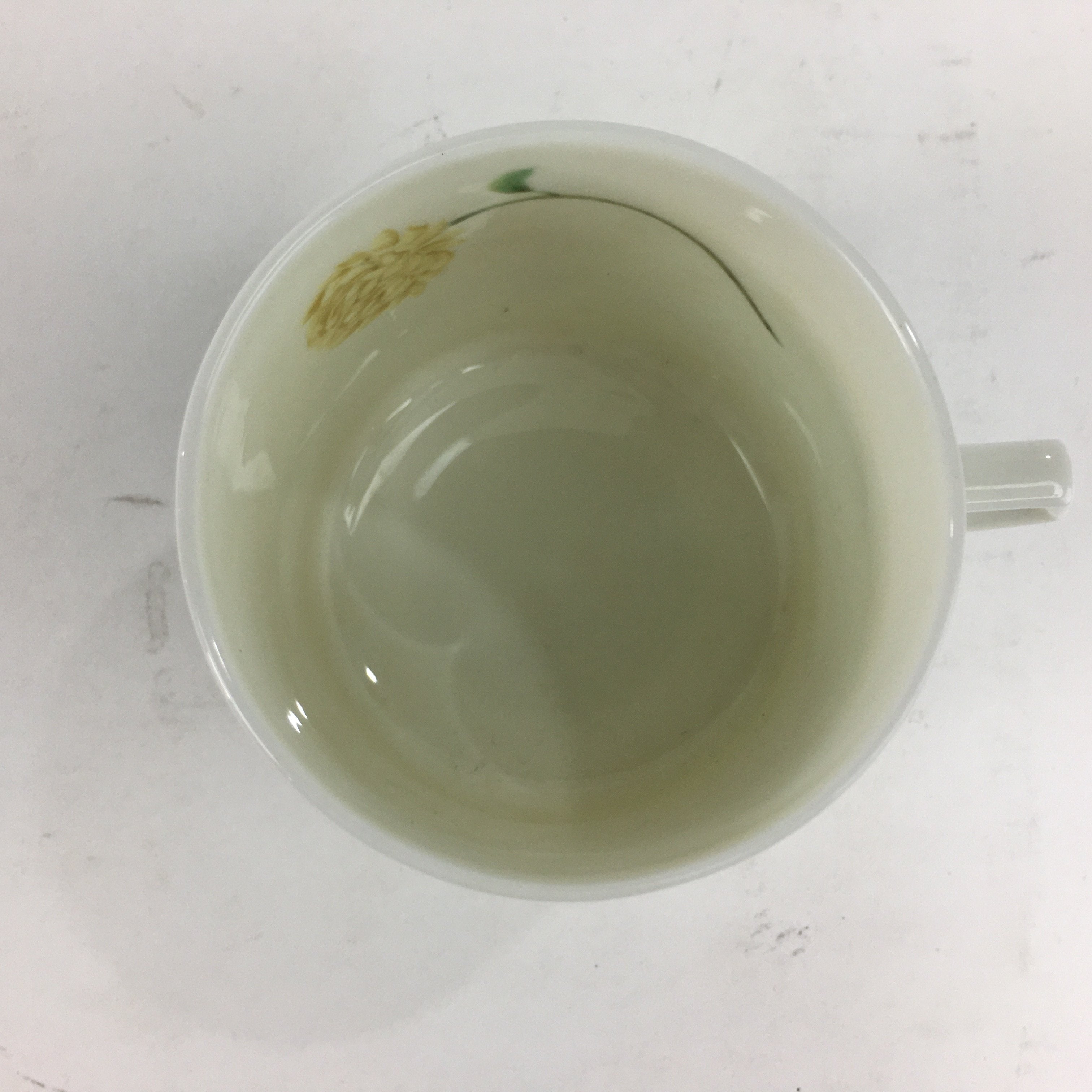 Japanese Porcelain Teacup Mug Saucer Set Vtg Narumi Bone China Flower PP682