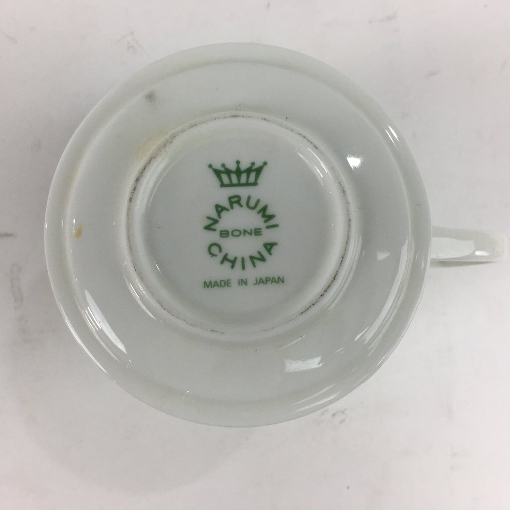 Japanese Porcelain Teacup Mug Saucer Set Vtg Narumi Bone China Flower PP682