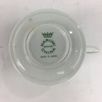Japanese Porcelain Teacup Mug Saucer Set Vtg Narumi Bone China Flower PP682