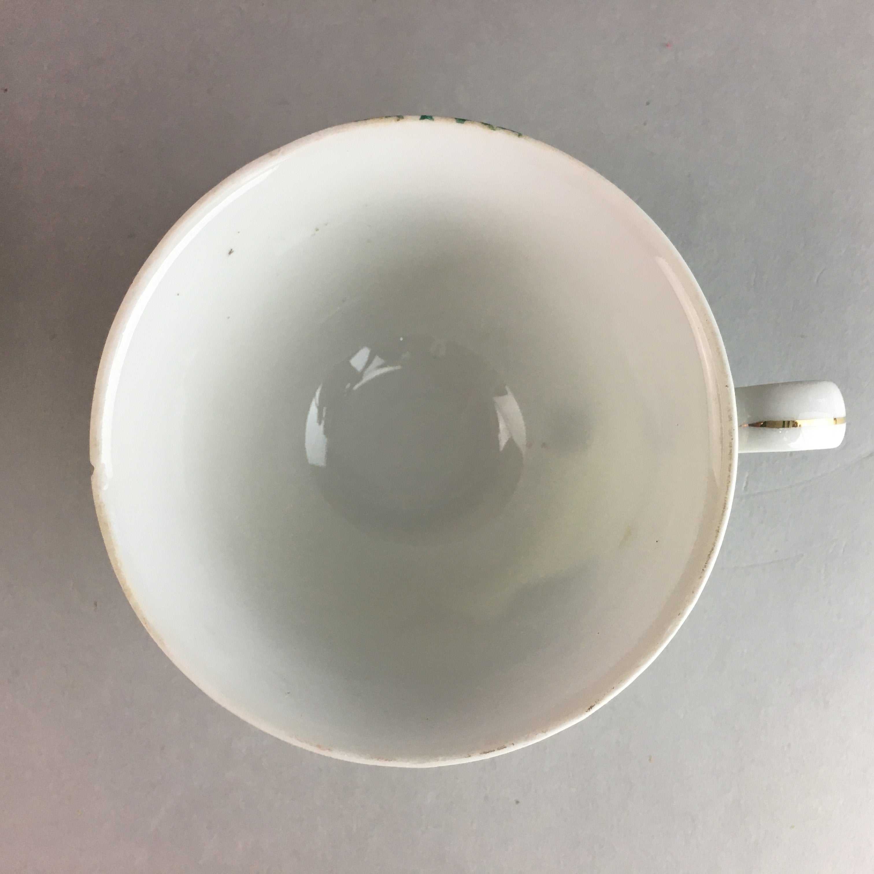 Japanese Porcelain Teacup Mug Saucer Vtg Yunomi Plate Set Plaid PP312