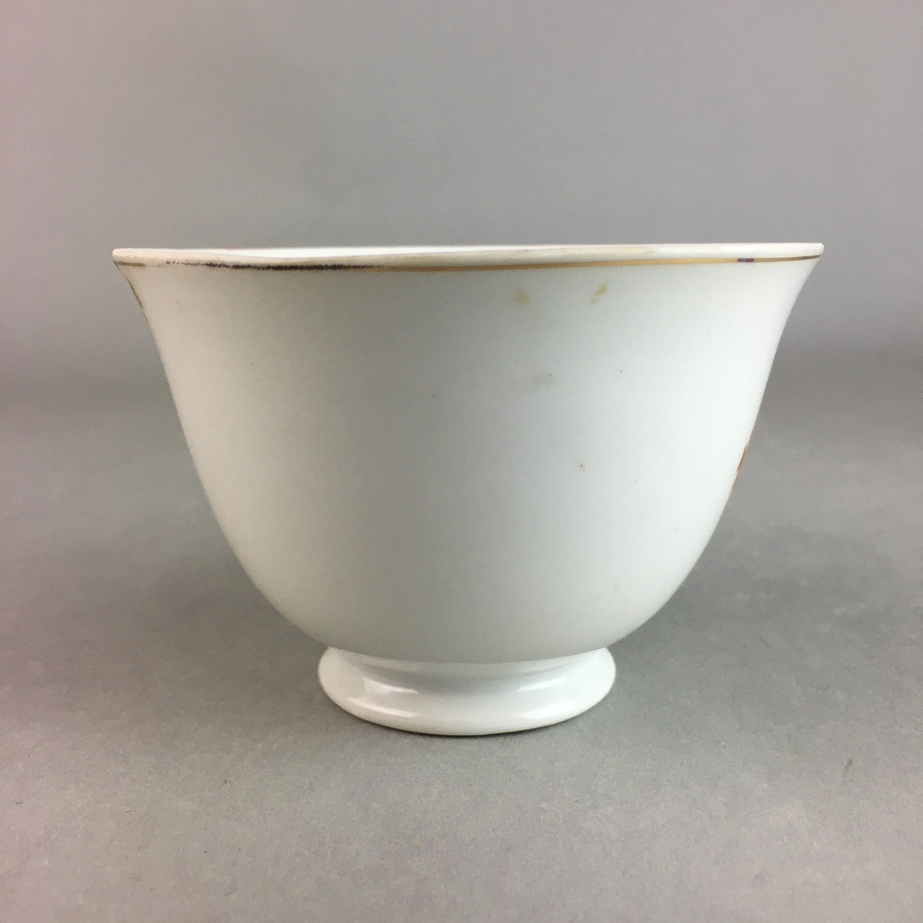 Japanese Porcelain Teacup Mug Saucer Vtg Yunomi Plate Set Plaid PP314