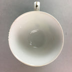 Japanese Porcelain Teacup Mug Saucer Vtg Yunomi Plate Set Plaid PP314