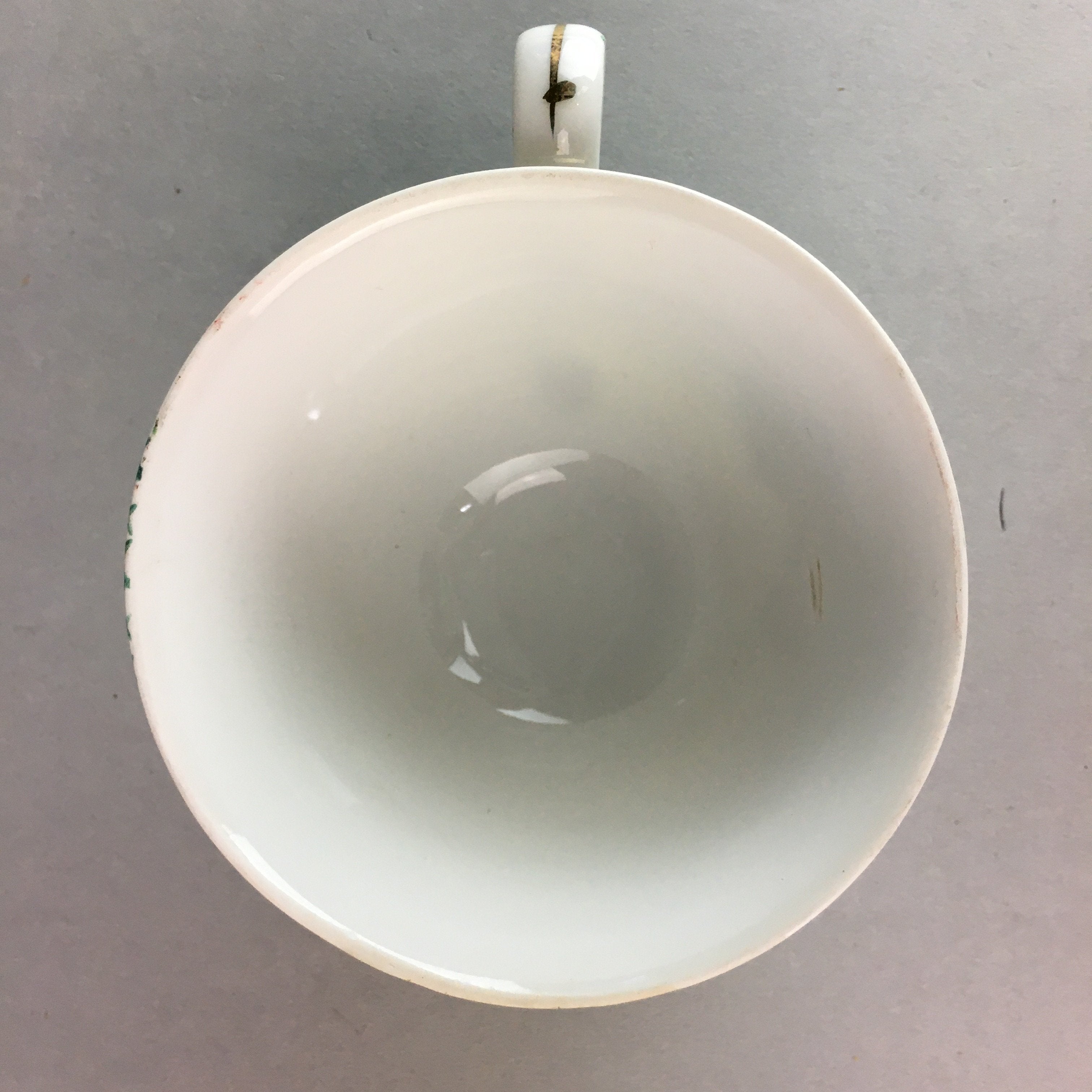 Japanese Porcelain Teacup Mug Saucer Vtg Yunomi Plate Set Plaid PP314