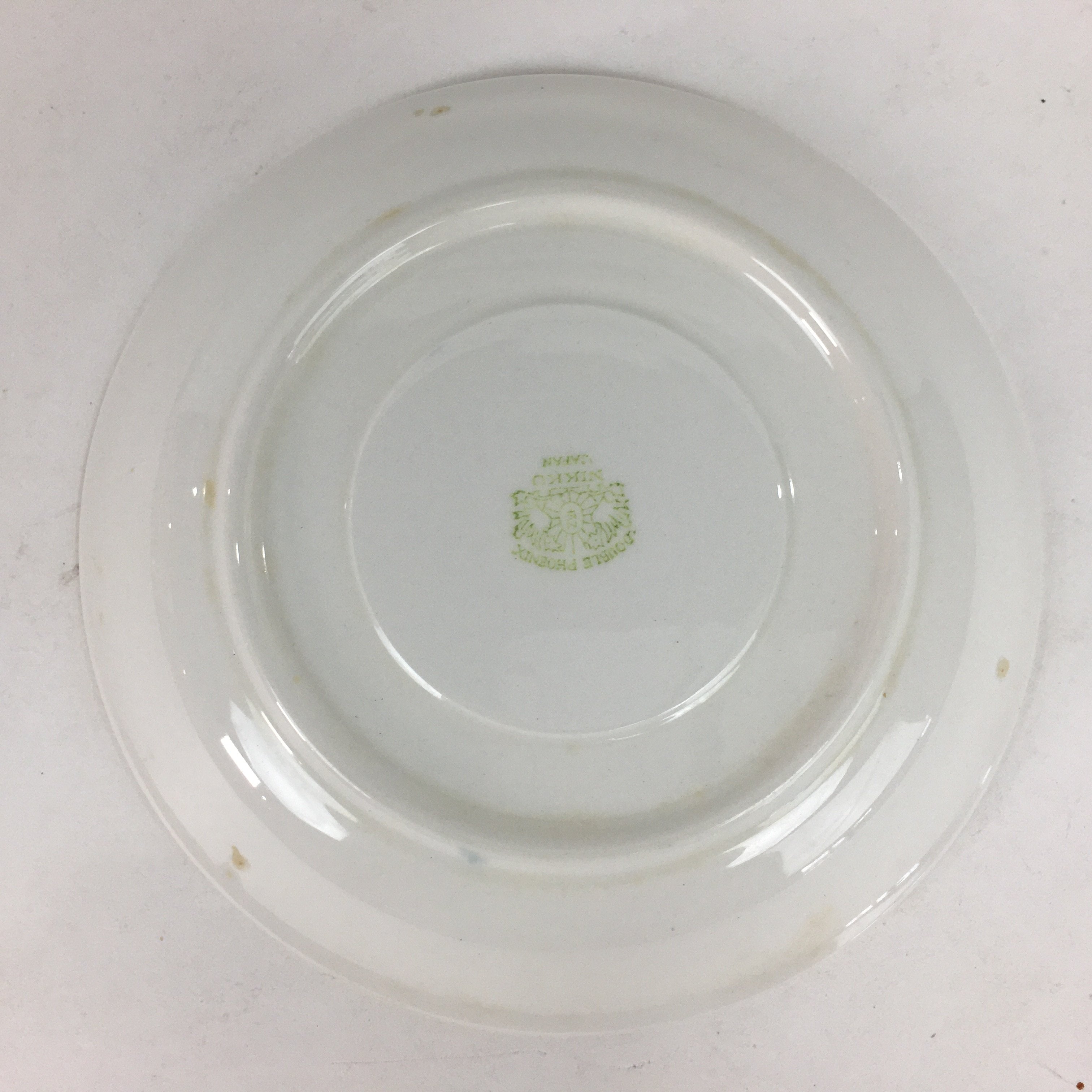 Japanese Porcelain Teacup Saucer Vtg Double Phoenix Nikko Japan Sansui PP668