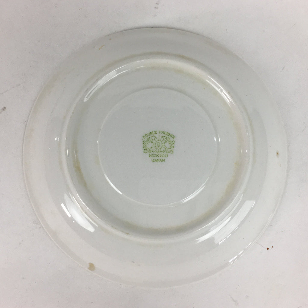 Japanese Porcelain Teacup Saucer Vtg Double Phoenix Nikko Japan Sansui PP669