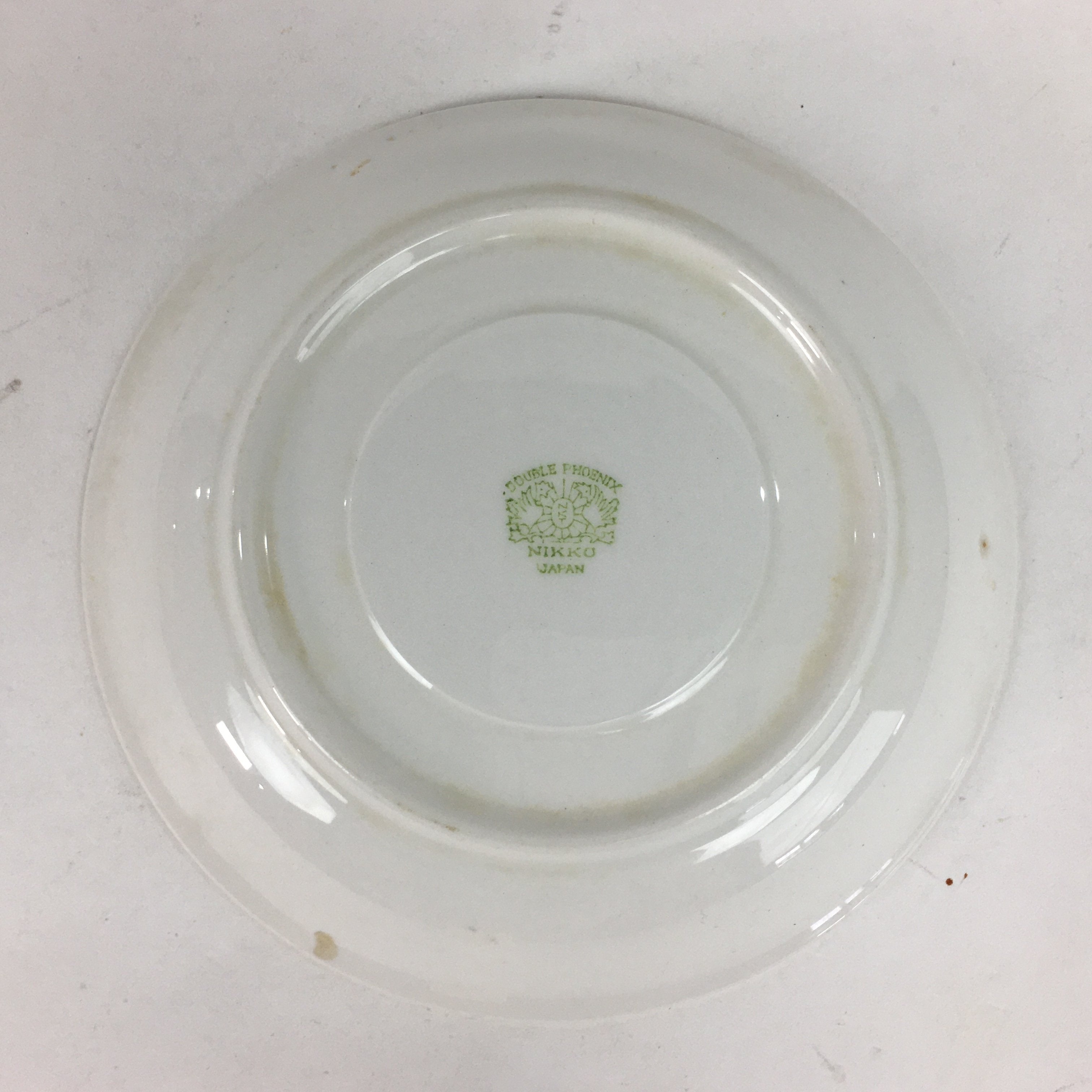 Japanese Porcelain Teacup Saucer Vtg Double Phoenix Nikko Japan Sansui PP669