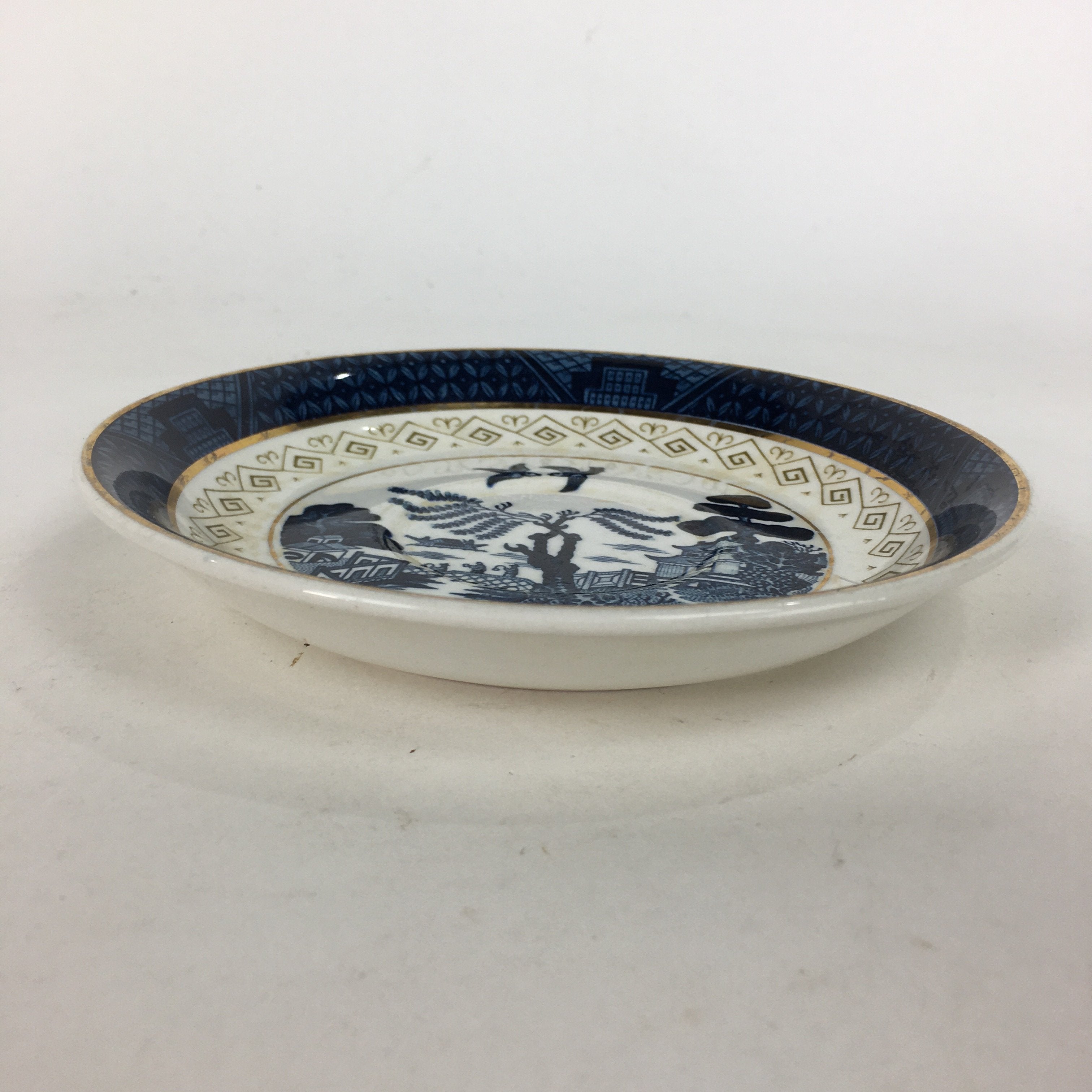 Japanese Porcelain Teacup Saucer Vtg Double Phoenix Nikko Japan Sansui PP670