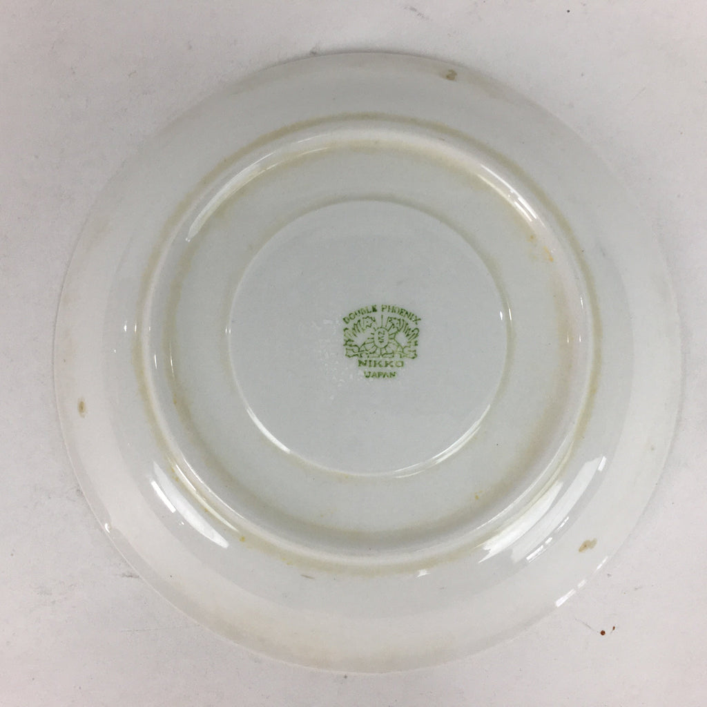 Japanese Porcelain Teacup Saucer Vtg Double Phoenix Nikko Japan Sansui PP670