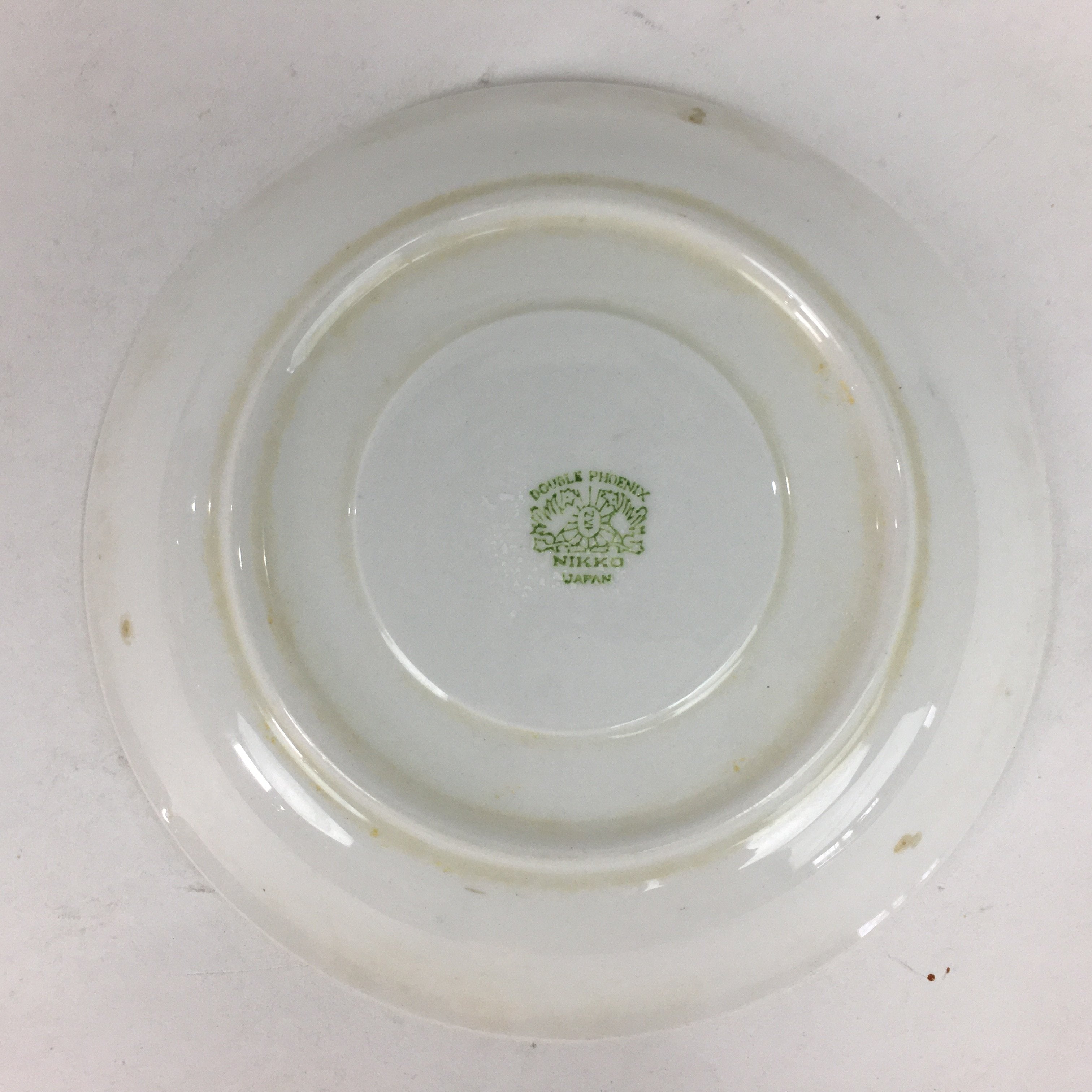 Japanese Porcelain Teacup Saucer Vtg Double Phoenix Nikko Japan Sansui PP670