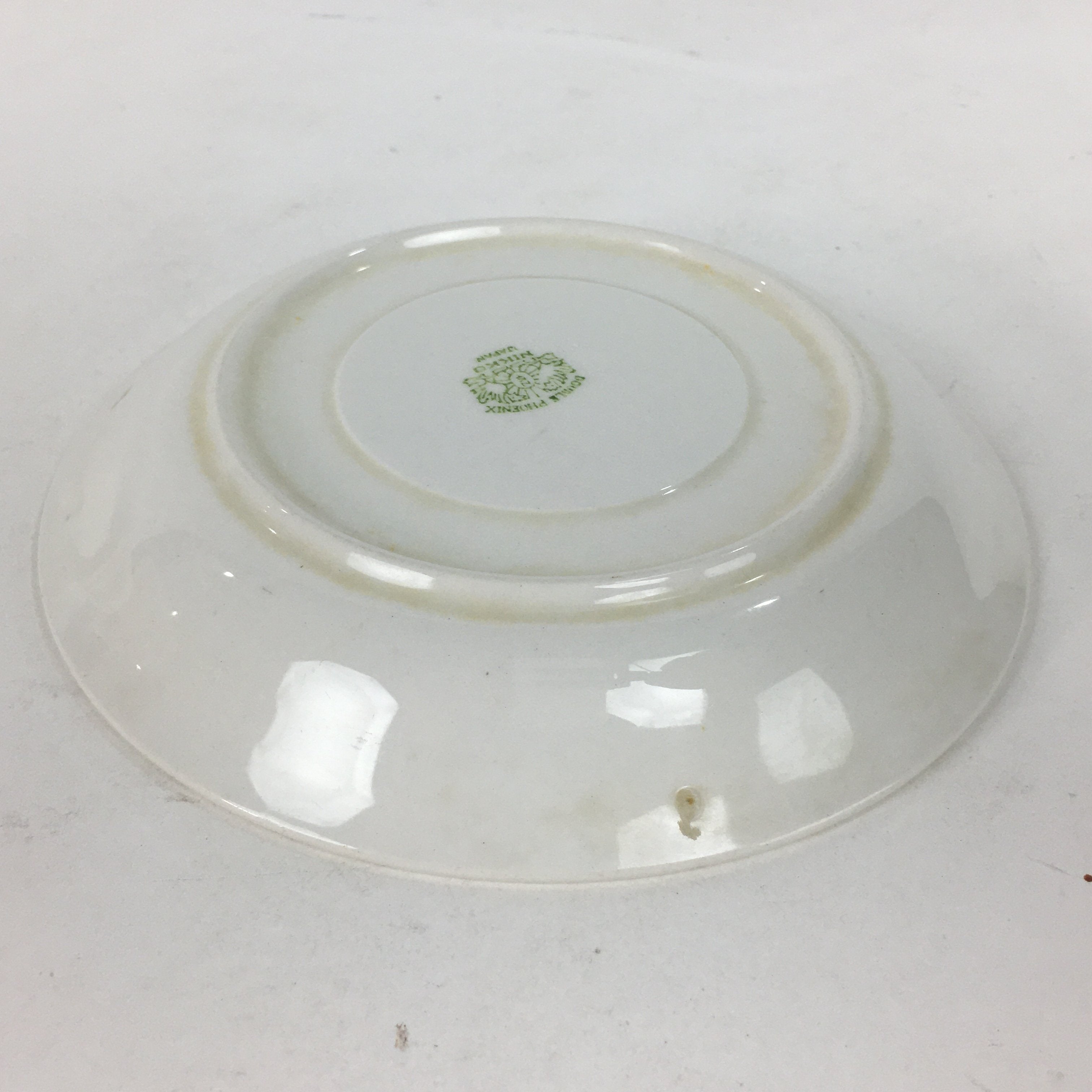 Japanese Porcelain Teacup Saucer Vtg Double Phoenix Nikko Japan Sansui PP670