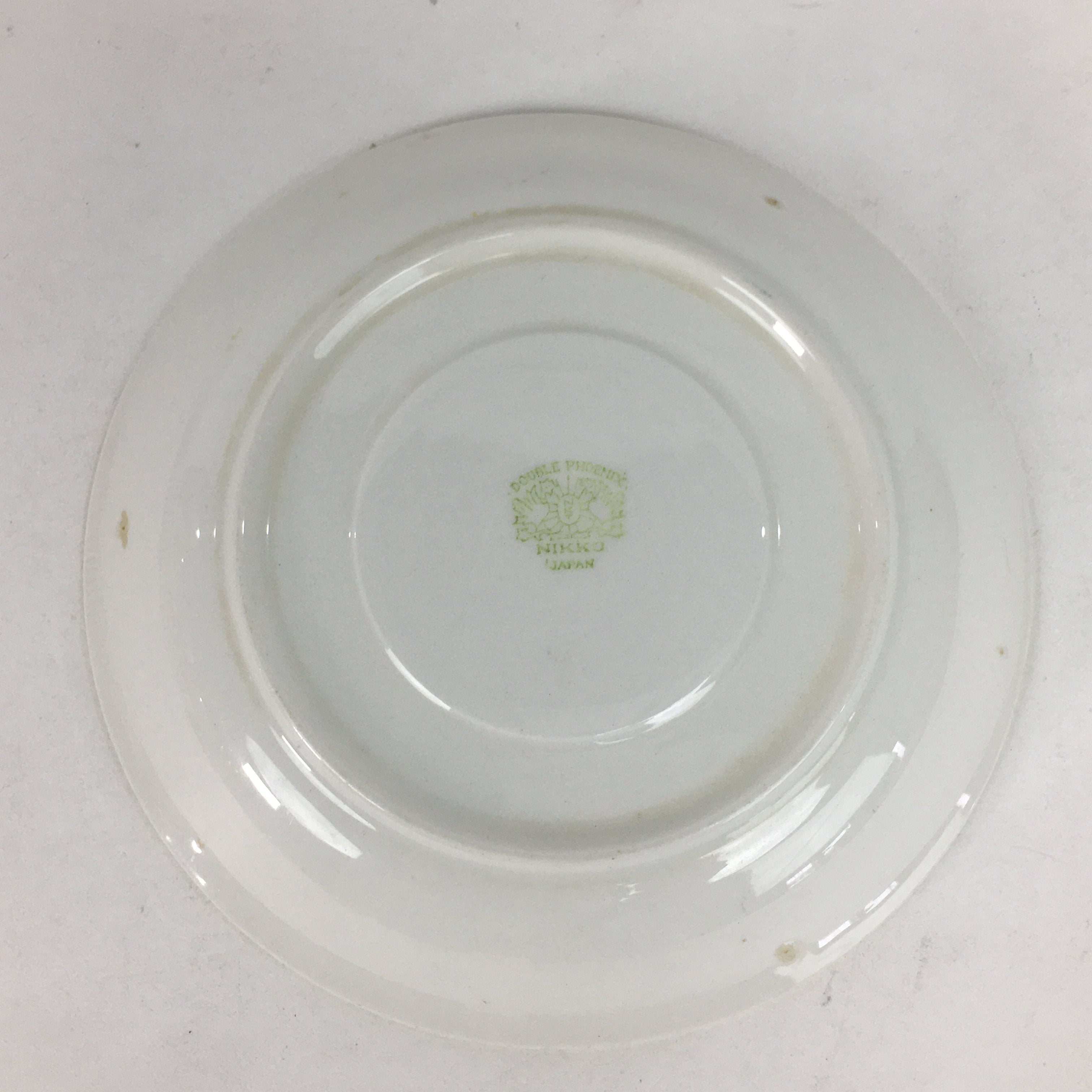 Japanese Porcelain Teacup Saucer Vtg Double Phoenix Nikko Japan Sansui PP671