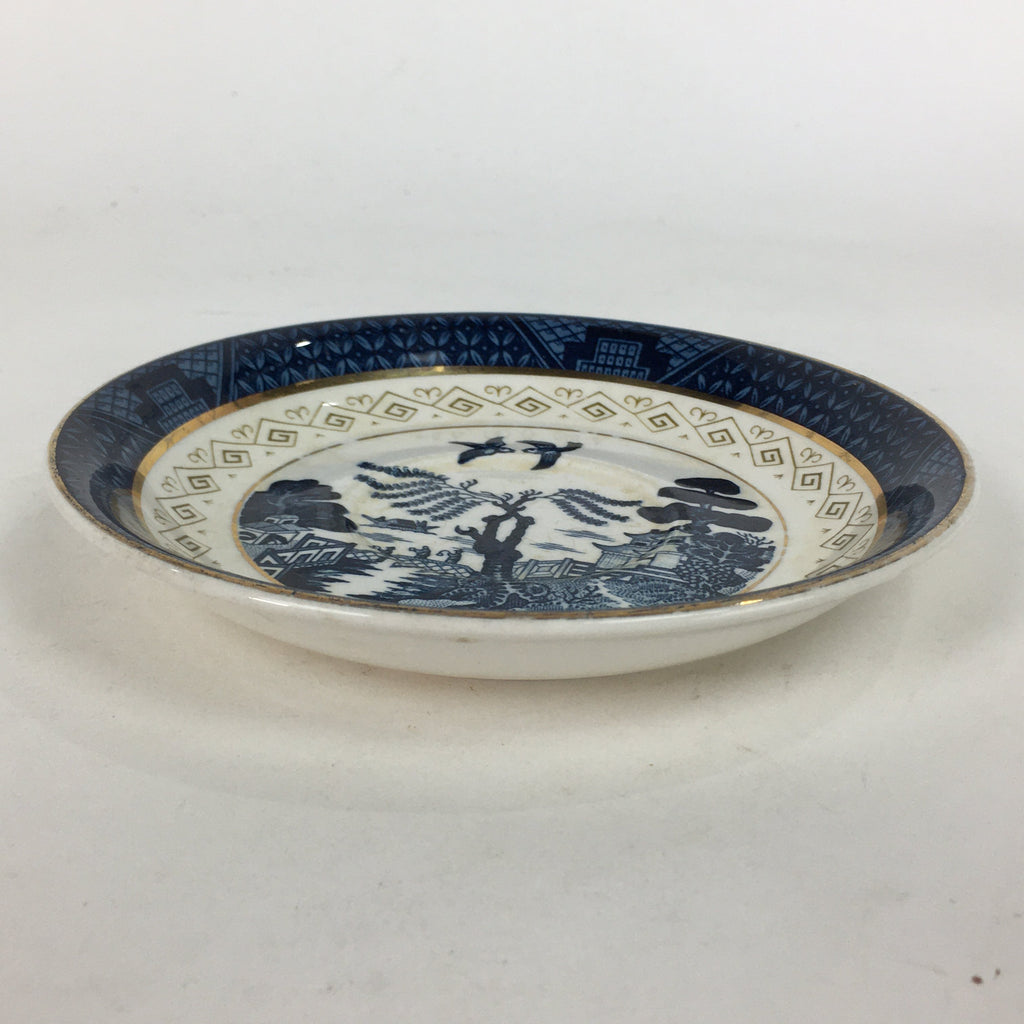 Japanese Porcelain Teacup Saucer Vtg Double Phoenix Nikko Japan Sansui PP672