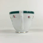 Japanese Porcelain Teacup Vtg Belle Plat Japan Flower Pattern White PP918