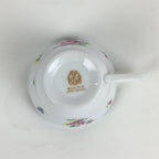 Japanese Porcelain Teacup Vtg Belle Plat Japan Flower Pattern White PP918
