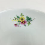 Japanese Porcelain Teacup Vtg Belle Plat Japan Flower Pattern White PP918