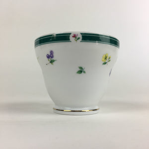 Japanese Porcelain Teacup Vtg Belle Plat Japan Flower Pattern White PP919