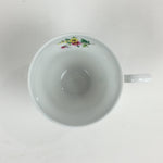 Japanese Porcelain Teacup Vtg Belle Plat Japan Flower Pattern White PP920