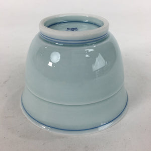 Japanese Porcelain Teacup Vtg Light Blue Small Bird Design Inside Sencha QT128