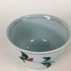 Japanese Porcelain Teacup Vtg Light Blue Small Bird Design Inside Sencha QT129