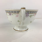 Japanese Porcelain Teacup Vtg Narumi Bone China Flower Pattern White PP785