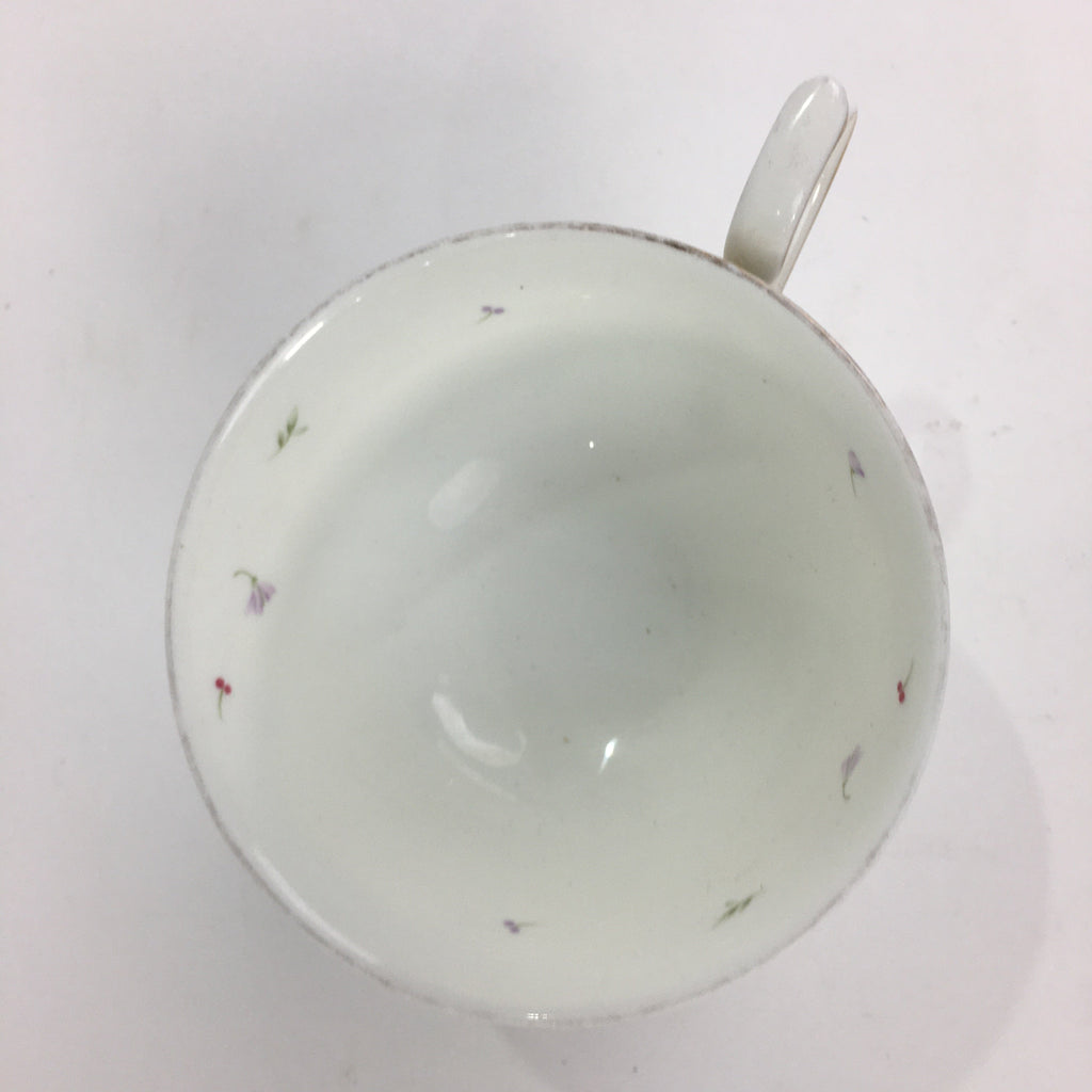 Japanese Porcelain Teacup Vtg Narumi Bone China Flower Pattern White PP785