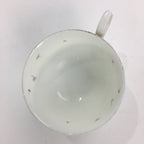 Japanese Porcelain Teacup Vtg Narumi Bone China Flower Pattern White PP785