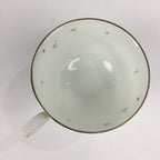 Japanese Porcelain Teacup Vtg Narumi Bone China Flower Pattern White PP786
