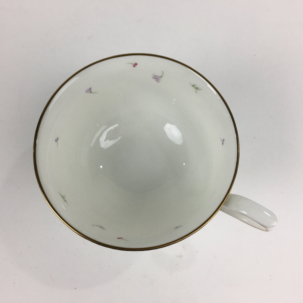 Japanese Porcelain Teacup Vtg Narumi Bone China Flower Pattern White PP788