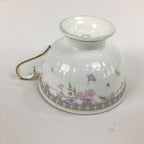 Japanese Porcelain Teacup Vtg Narumi Bone China Flower Pattern White PP788