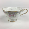Japanese Porcelain Teacup Vtg Narumi Bone China Flower Pattern White PP788