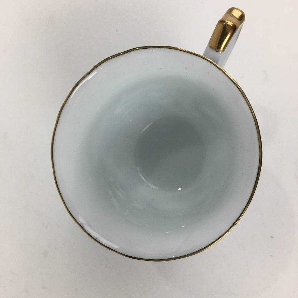 Japanese Porcelain Teacup Vtg Richfeld Tachikichi Inc Blue White Rose PP789