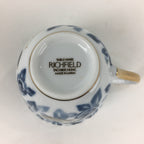 Japanese Porcelain Teacup Vtg Richfeld Tachikichi Inc Blue White Rose PP789
