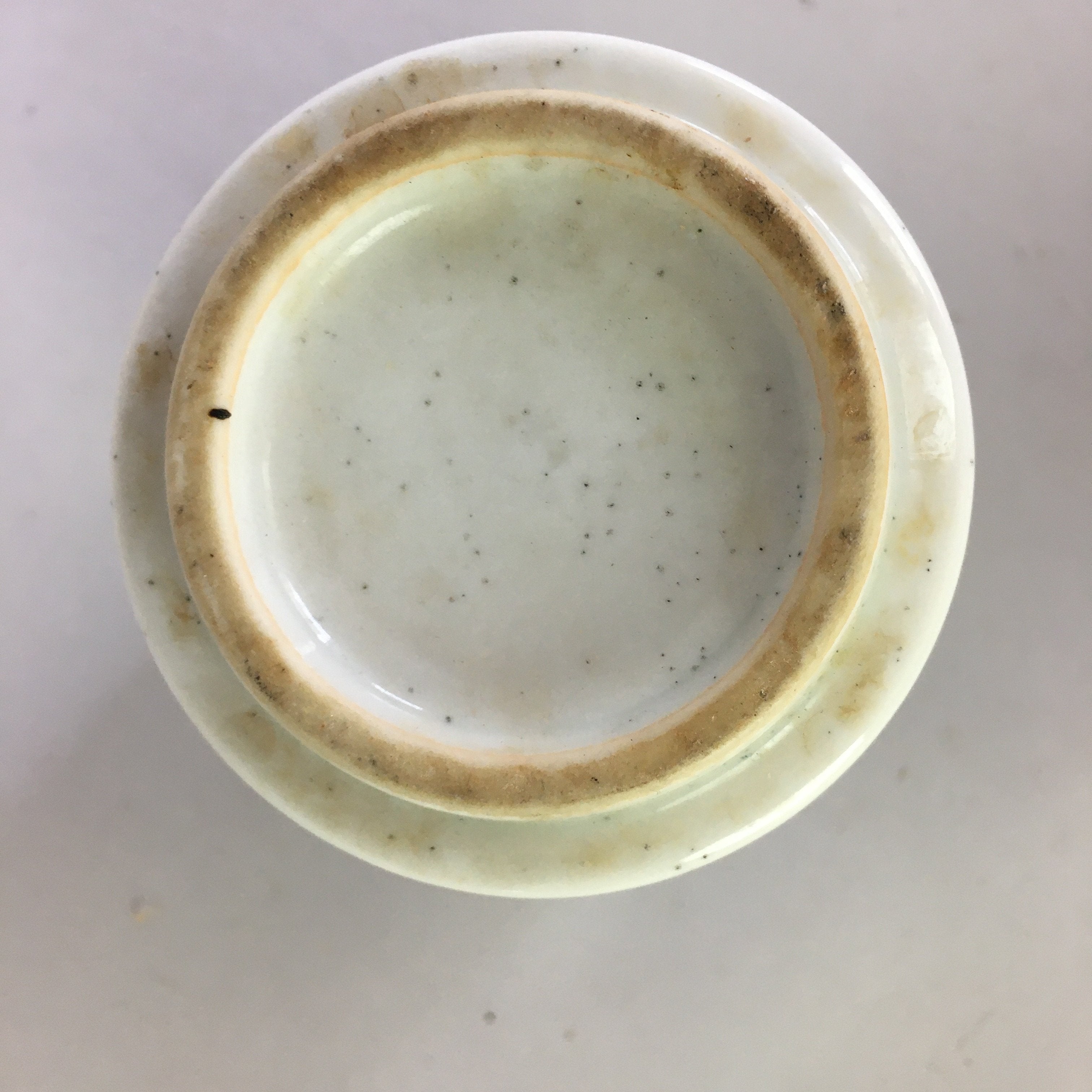 Japanese Porcelain Teacup Vtg Yunomi Japanese Poem Kanji Sencha TC183