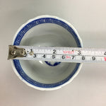 Japanese Porcelain Teacup Vtg Yunomi Sencha Blue Sometsuke Floral Design PT397