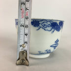 Japanese Porcelain Teacup Vtg Yunomi Sencha Blue Sometsuke PT393