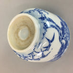 Japanese Porcelain Teacup Vtg Yunomi Sencha Blue Sometsuke PT393