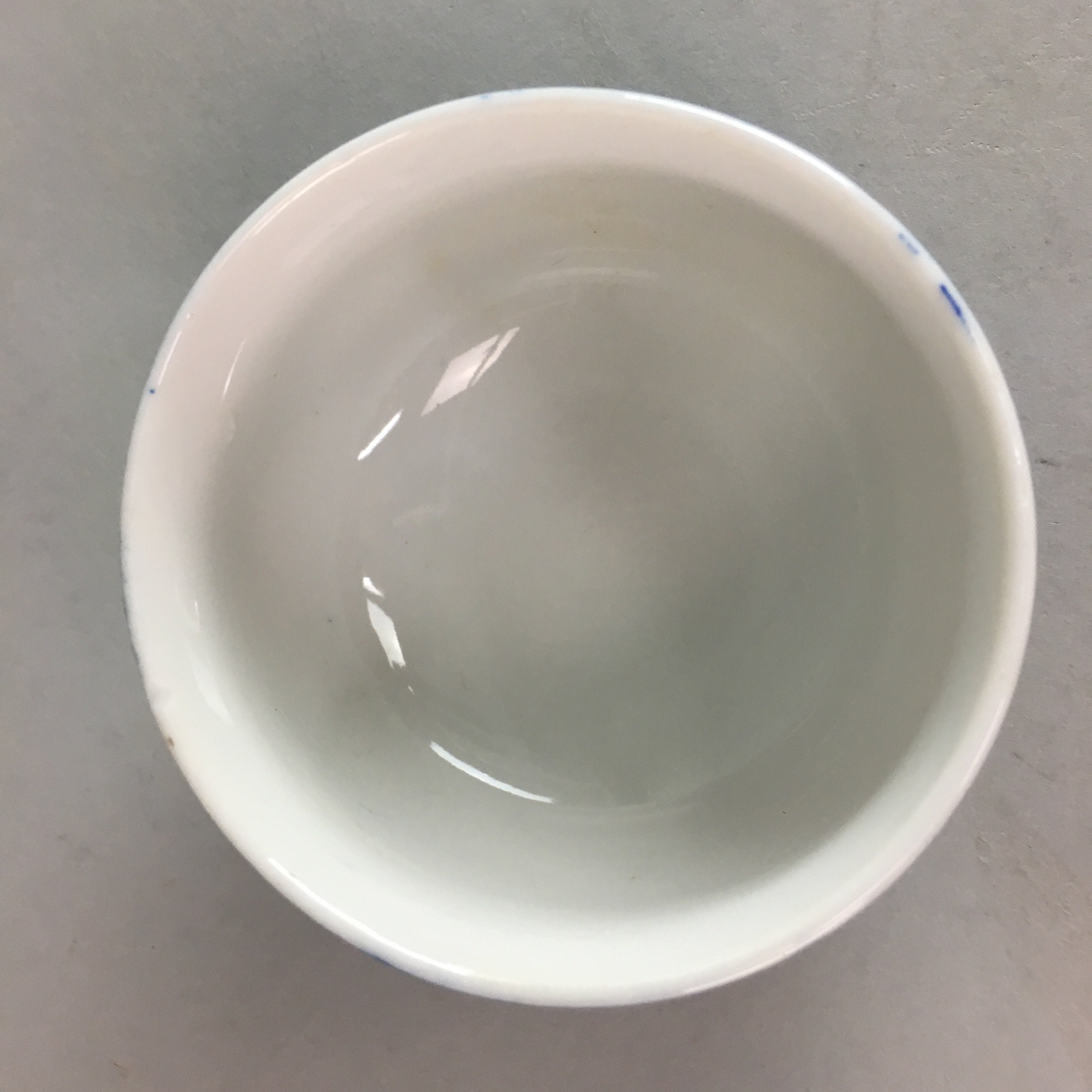 Japanese Porcelain Teacup Vtg Yunomi Sometsuke Blue White Child Sencha PT634