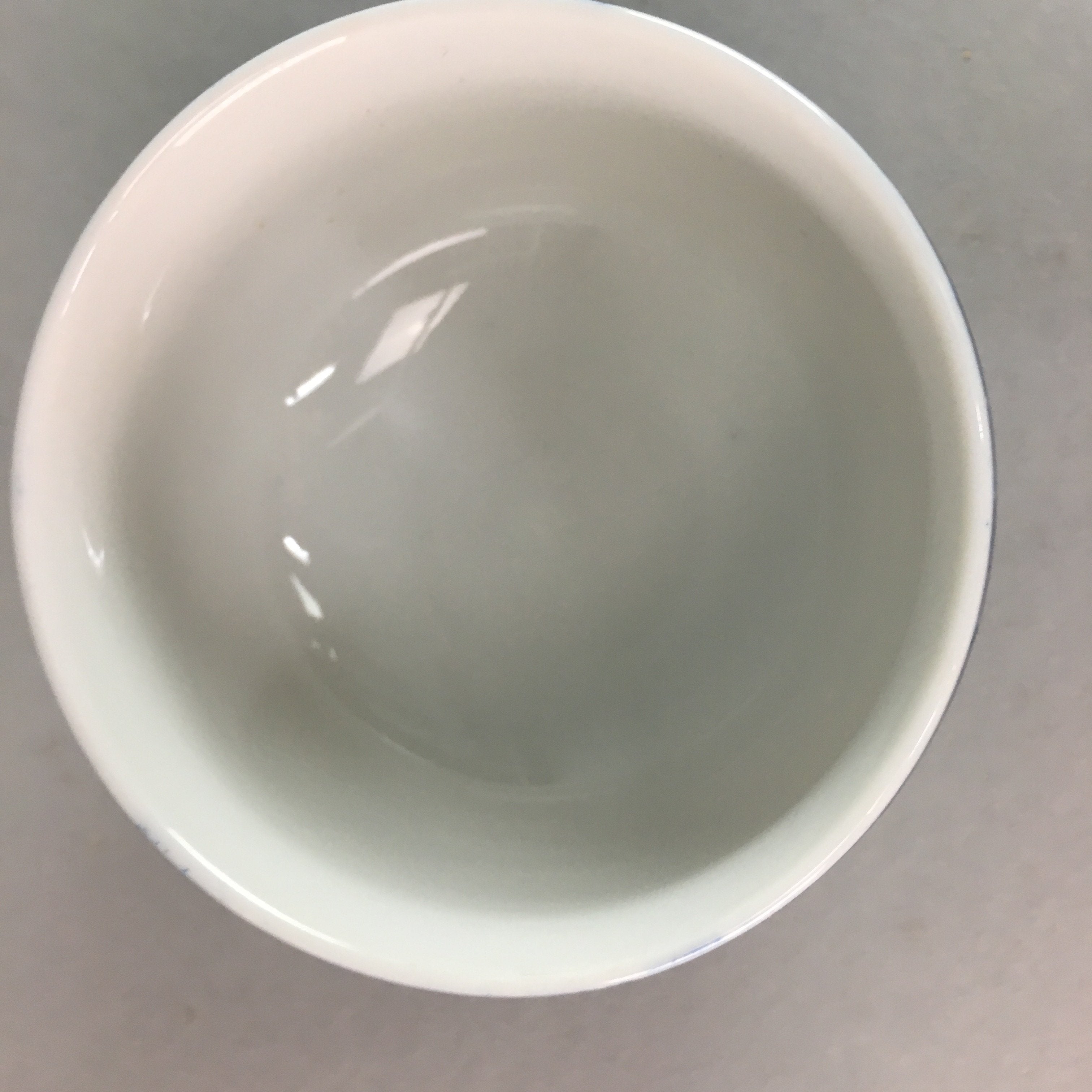 Japanese Porcelain Teacup Vtg Yunomi Sometsuke Blue White Child Sencha QT15