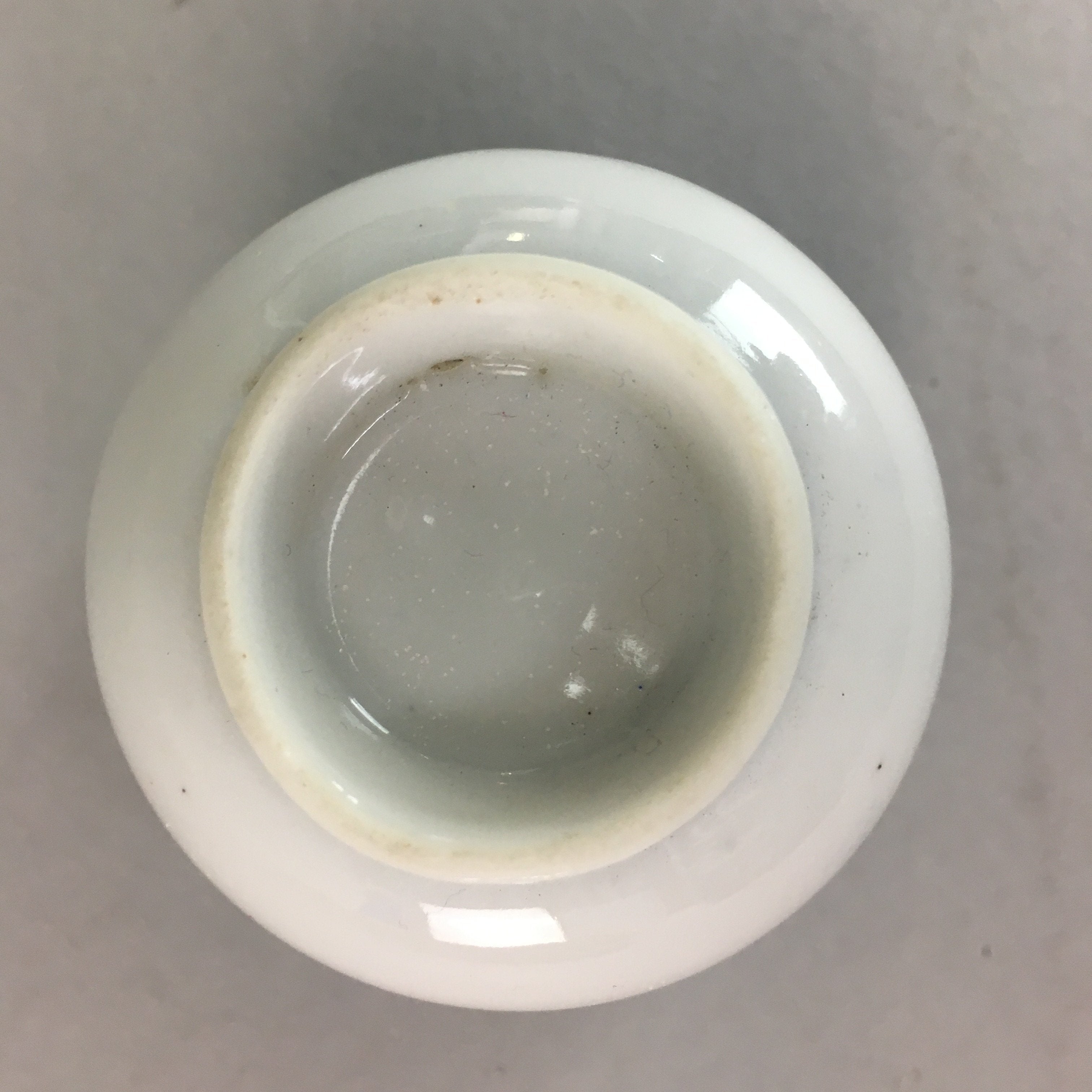Japanese Porcelain Teacup Vtg Yunomi Sometsuke Blue White Shippo Sencha TC1