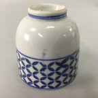 Japanese Porcelain Teacup Vtg Yunomi Sometsuke Blue White Shippo Sencha TC2